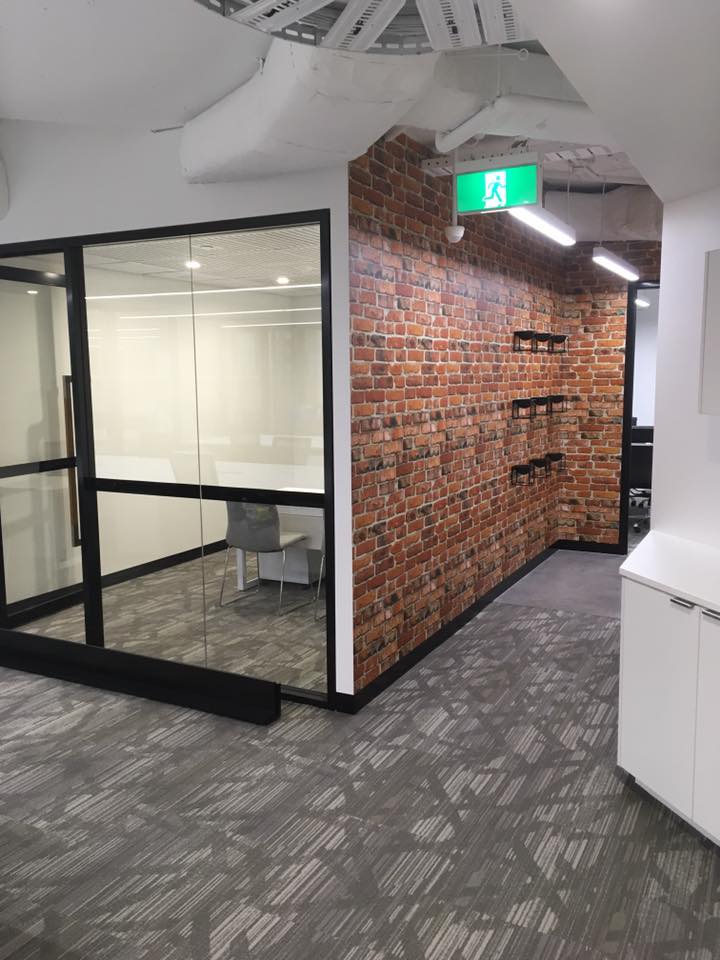 Brick wall office fit out
